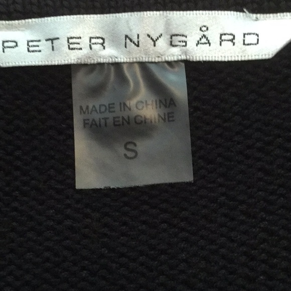 Peter Nygard black sweater knit cardigan - Picture 7 of 8